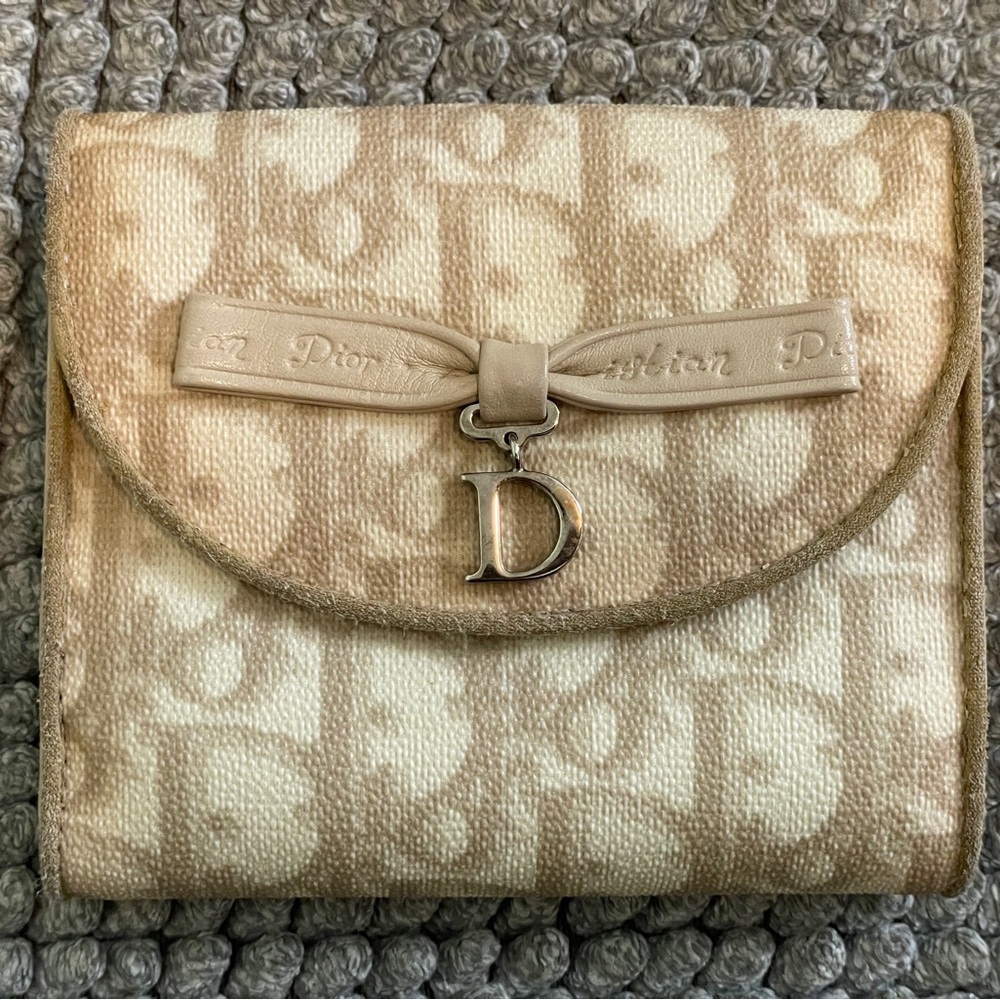 Dior Tan Canvas wallet
